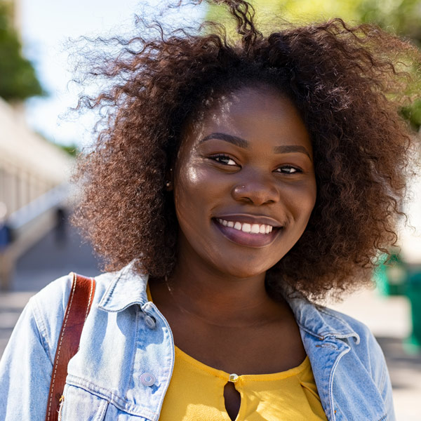 woman smiling