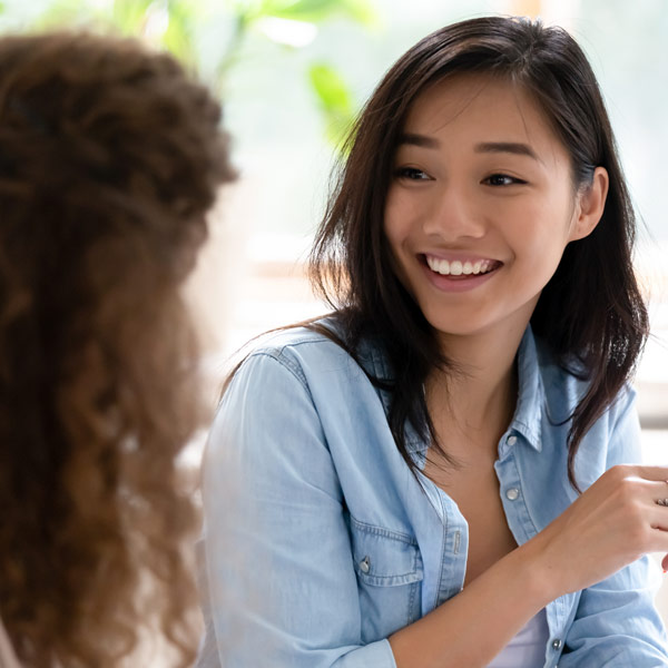 young girl smiling