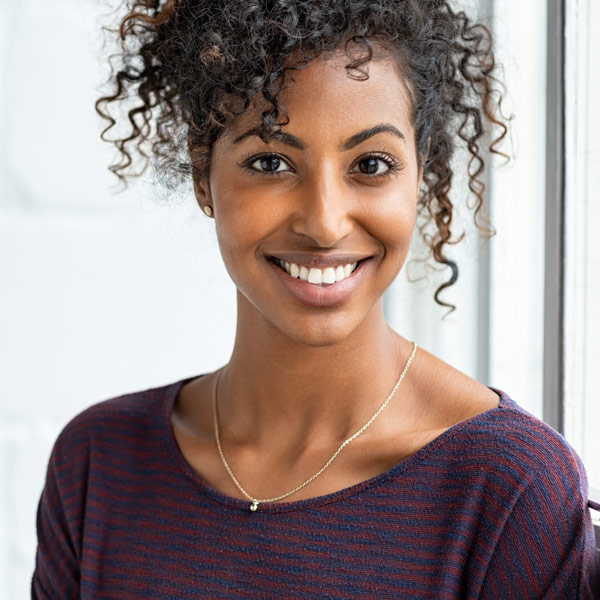 woman smiling